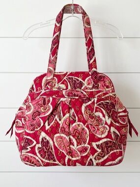 Vera Bradley Sweet Pleat  "Rosy Posies" Shoulder Bag